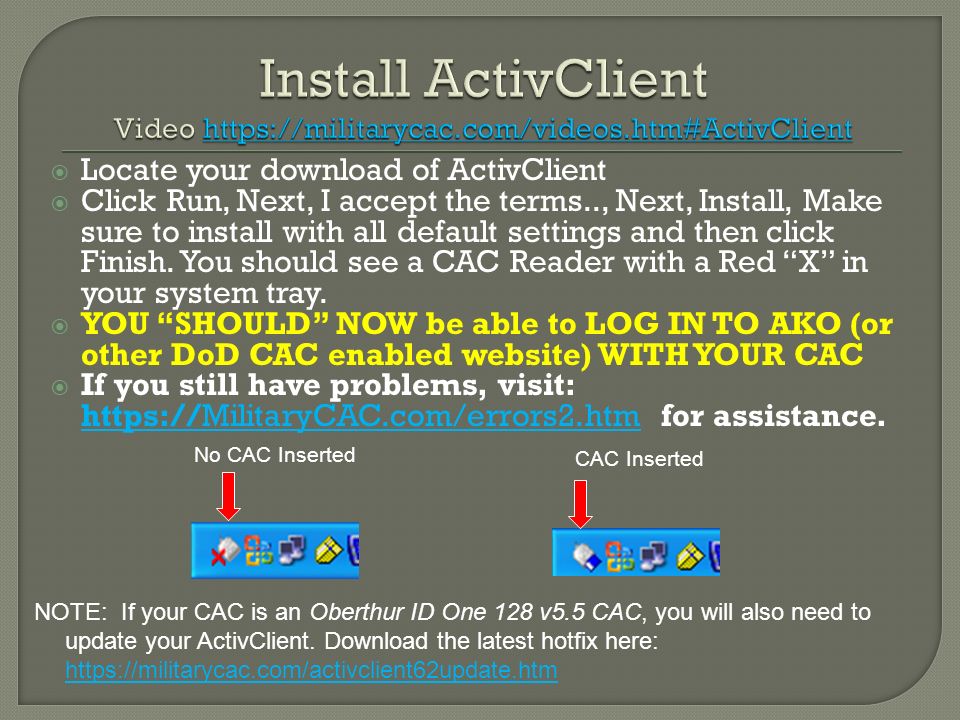 ActivClient CAC 6.2 AFR x64